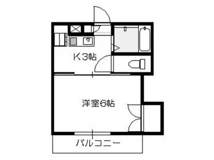 シングルピア五日市(1K/7階)の間取り写真
