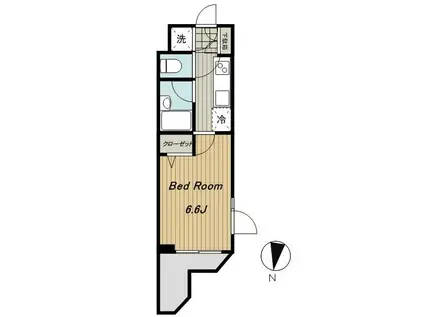 ヴェルト西馬込(1K/3階)の間取り写真