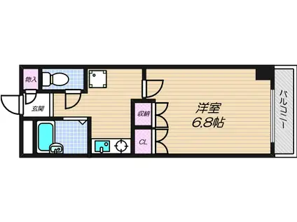 サンモール(1K/9階)の間取り写真