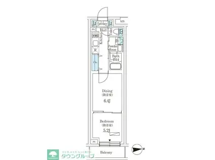 PLANE SOCIE SAKURADAI(1DK/1階)の間取り写真
