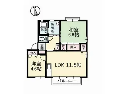 ファミール・ビレジ(2LDK/2階)の間取り写真