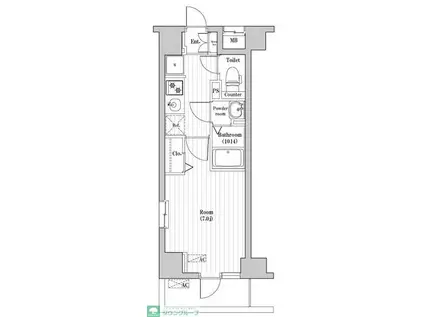 N-STAGE FUJISAWA(1K/2階)の間取り写真
