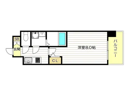 LA DOUCEUR天王寺(1K/9階)の間取り写真