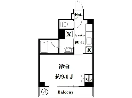 新幸倉ビルII(1K/1階)の間取り写真
