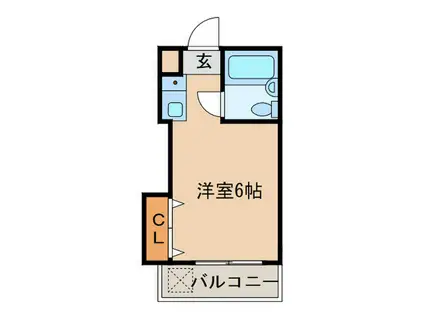 ヒューチャーハイム浅間町(ワンルーム/2階)の間取り写真