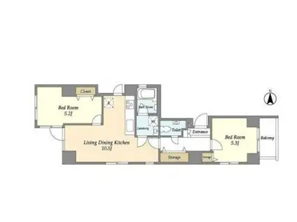 フェリーズ蒲田(2LDK/6階)の間取り写真