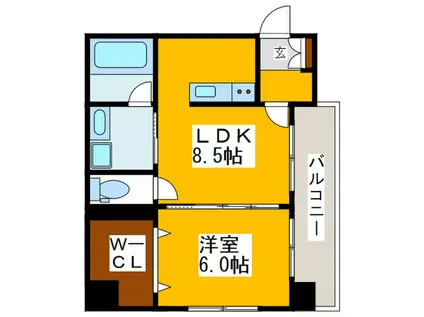 SHINSAIBASHI 1921(1LDK/8階)の間取り写真