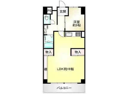 美しが丘ルピナス(1LDK/7階)の間取り写真