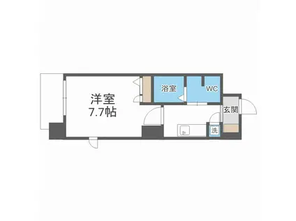 レジュールアッシュ南堀江(1K/13階)の間取り写真