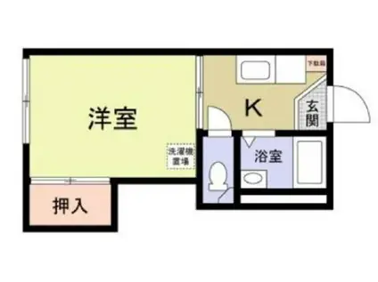 フォーブル若宮(1K/2階)の間取り写真