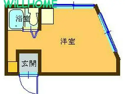 アロチKOKIハイツ(ワンルーム/5階)の間取り写真