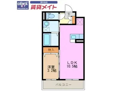 GRAND HILL(1LDK/4階)の間取り写真