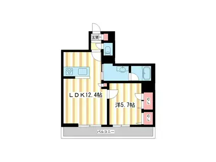 サクラ・メゾン イースト(1LDK/3階)の間取り写真