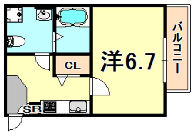 LOTUS TSUKAGUCHI I(1K/3階)の間取り写真