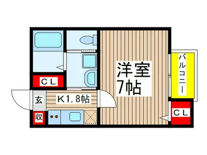 アージュドール桜木(1K/1階)の間取り写真