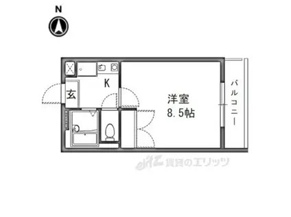 レオパレスHIRATAPARTⅡ(1K/3階)の間取り写真