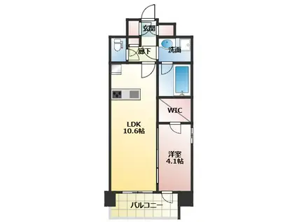 LA GRACE 千林大宮(1LDK/10階)の間取り写真