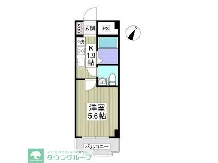 リブレス所沢緑町(ワンルーム/3階)の間取り写真