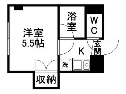 グリーンハイツ宮城野(1K/3階)の間取り写真