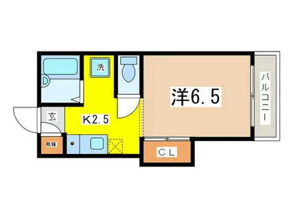 アーバンライフF(1K/2階)の間取り写真