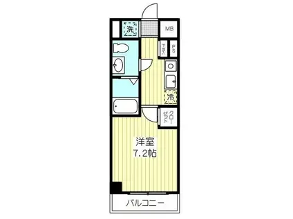 ロアール大山(1K/5階)の間取り写真