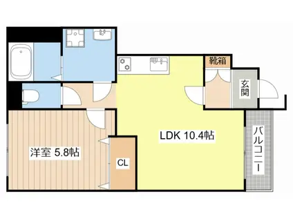 メゾンリーブル(1LDK/1階)の間取り写真