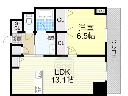 PARC DE VERT ESAKA(1LDK/4階)の間取り写真