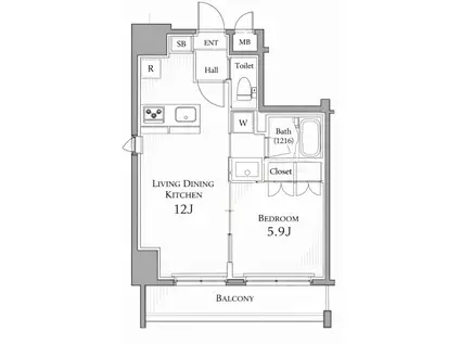 REALIZE押上II(1LDK/10階)の間取り写真