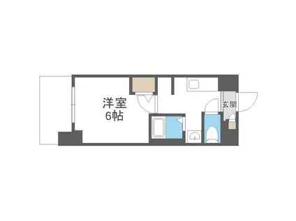 エルプレイス天神南(1K/10階)の間取り写真