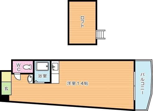 サンシティ日明(ワンルーム/6階)の間取り写真