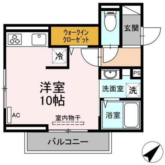FIKA 長楽寺(ワンルーム/3階)の間取り写真