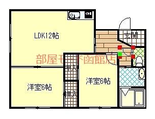 ハイツピリカ(2LDK/1階)の間取り写真