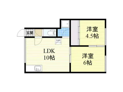 永野ハイツ(2LDK/2階)の間取り写真