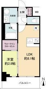 セレニテ江坂グランデ(1LDK/9階)の間取り写真