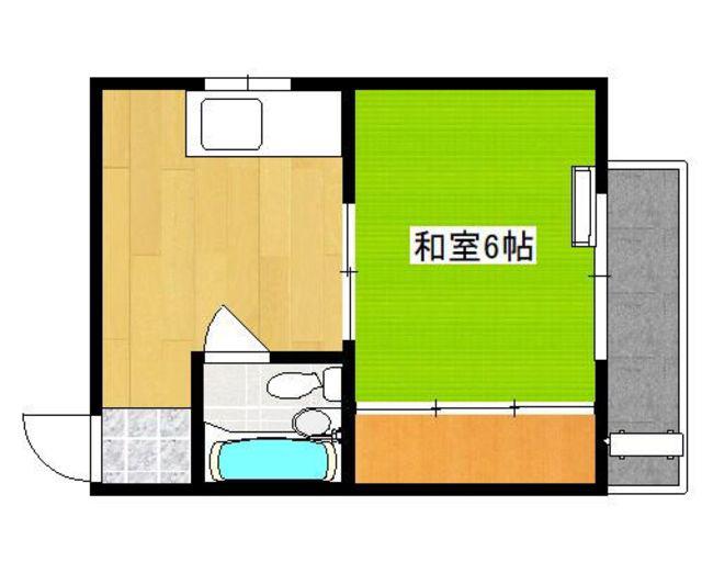 南品川ハウス(1DK/2階)の間取り写真