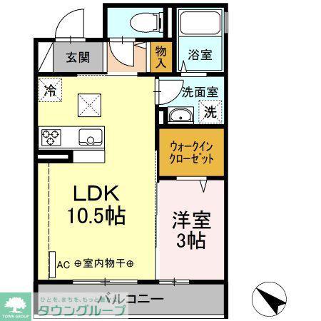 FREE(1LDK/1階)の間取り写真