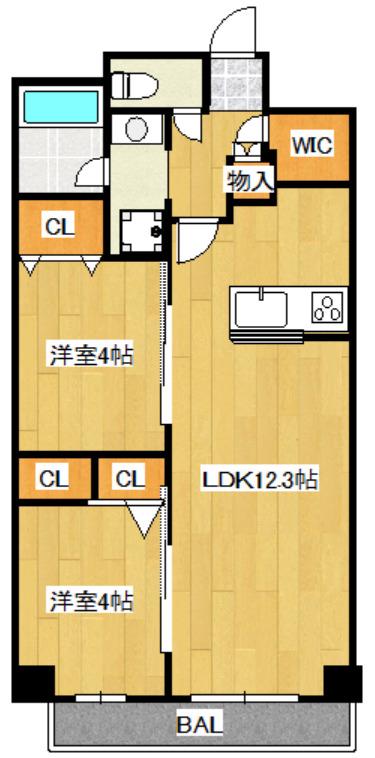 S-RESIDENCE王子ENABLE(2LDK/3階)の間取り写真