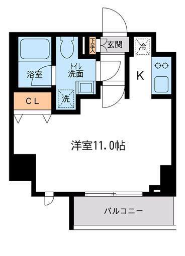 プライムアーバン住吉II(ワンルーム/2階)の間取り写真