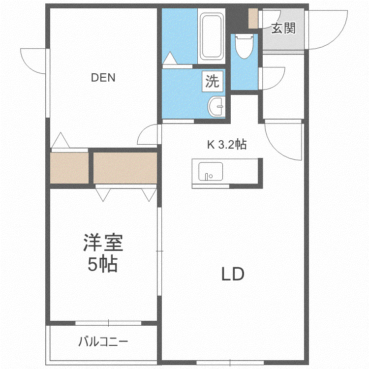 リバーサイドYS(2LDK/3階)の間取り写真