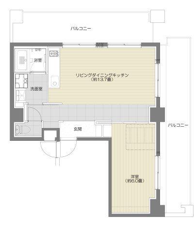 PATH浅草(1LDK/7階)の間取り写真