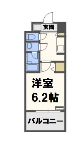スプランディッド難波II(ワンルーム/7階)の間取り写真
