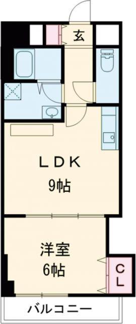 スカイヴィレッジ(1LDK/9階)の間取り写真