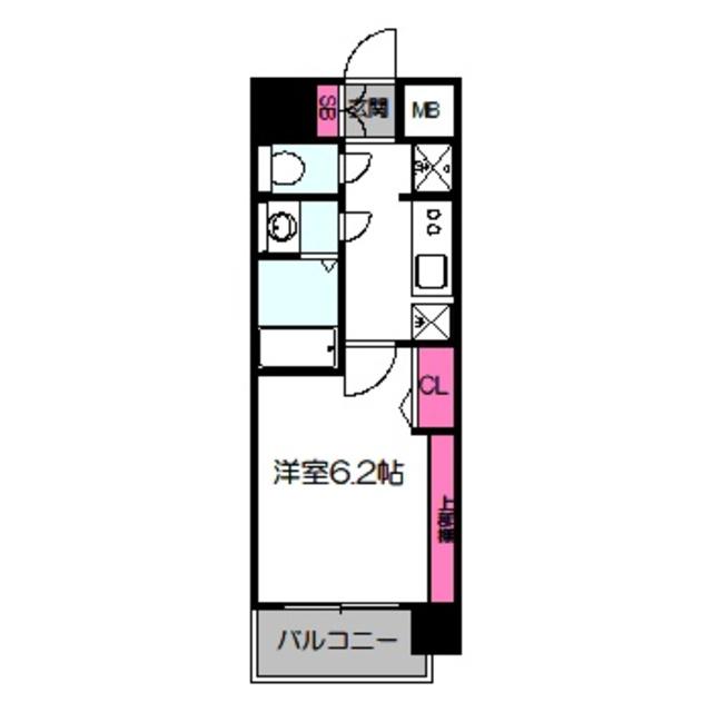プレサンス京橋GREEN YARDアルミラ(1K/3階)の間取り写真