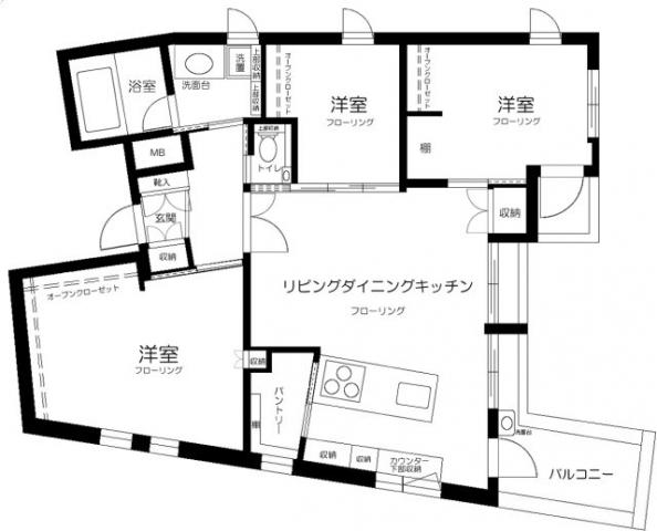 小石川フィエルテ(3LDK/4階)の間取り写真