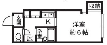 ニュー玉川ハイム(1K/1階)の間取り写真