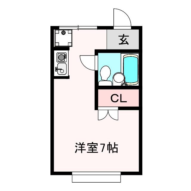日光ビル(ワンルーム/3階)の間取り写真
