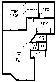 メゾンドヴォーグ(1LDK/1階)の間取り写真