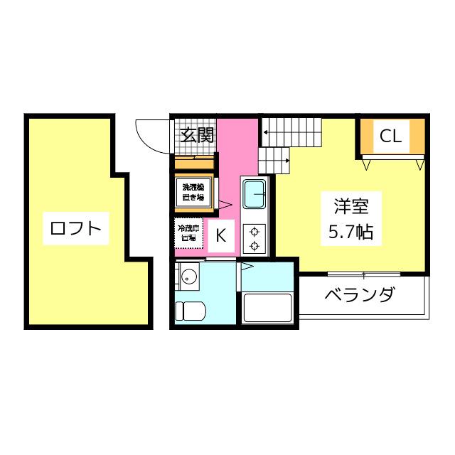 マルスヴァンサンク一番館(ワンルーム/1階)の間取り写真