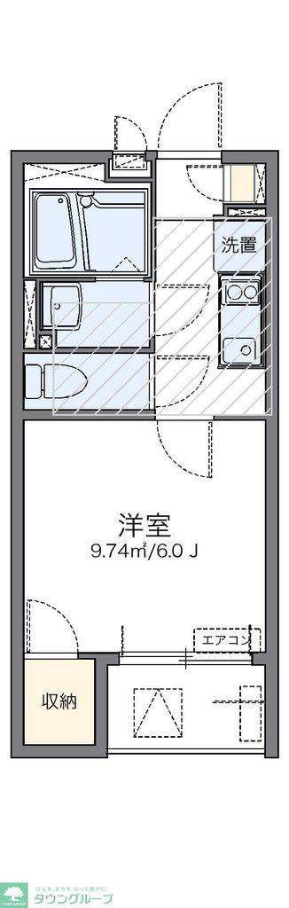 レオネクストエスペランサ扇大橋(1K/2階)の間取り写真