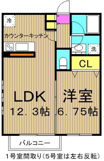 グランシャリオ(1LDK/1階)の間取り写真